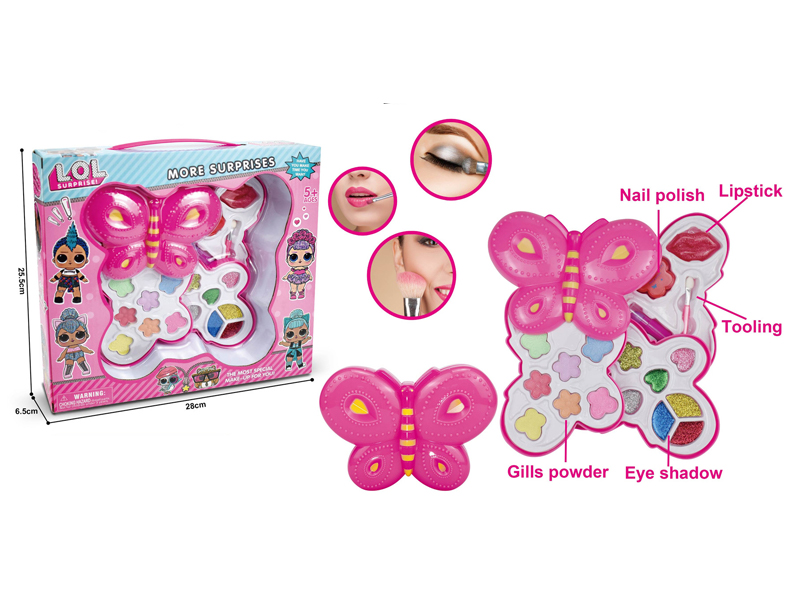 Three Layer Surprise Baby Butterfly Cosmetic Box Set