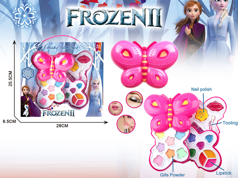 Three Layer Ice And Snow Princess 2 Butterfly Cosmetics Box Set
