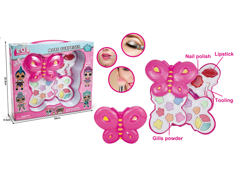 Three Layer Surprise Baby Butterfly Cosmetic Box Set