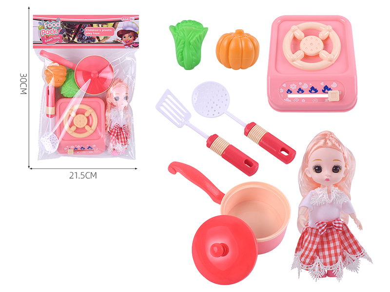 Kitchen Set + Doll