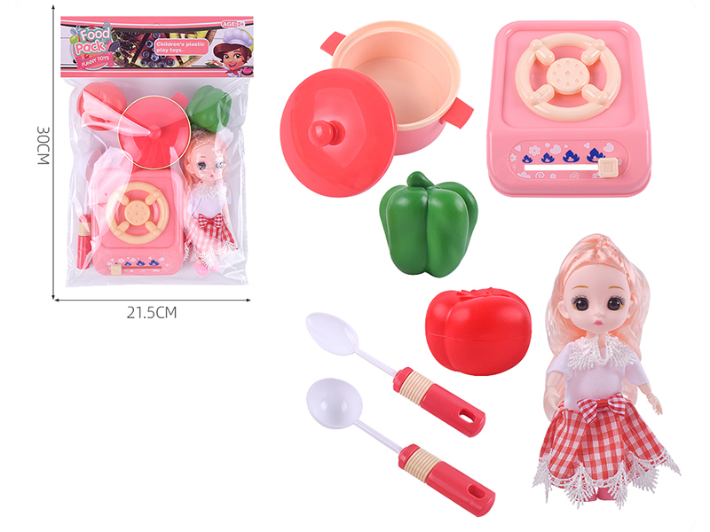 Kitchen Set + Doll