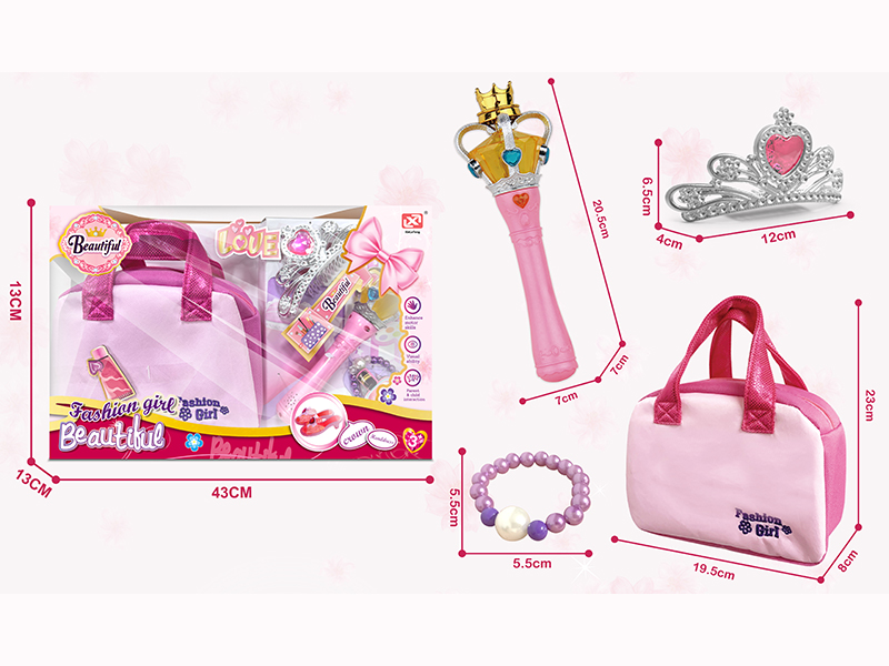 Handbag+Crown Stick+Crown Hairpin+Bracelet 4PCS