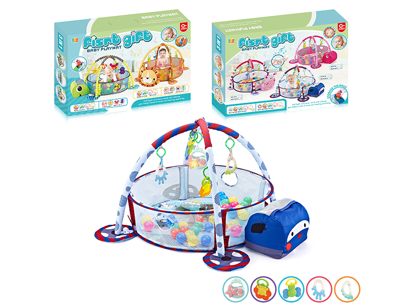 Baby Fitness Blanket With 12 Ocean Balls/With Music (Blue)