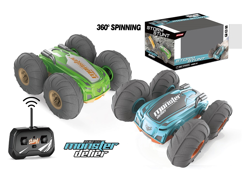 1:28 27Mhz Remote Control Stunt Double-Sided Car