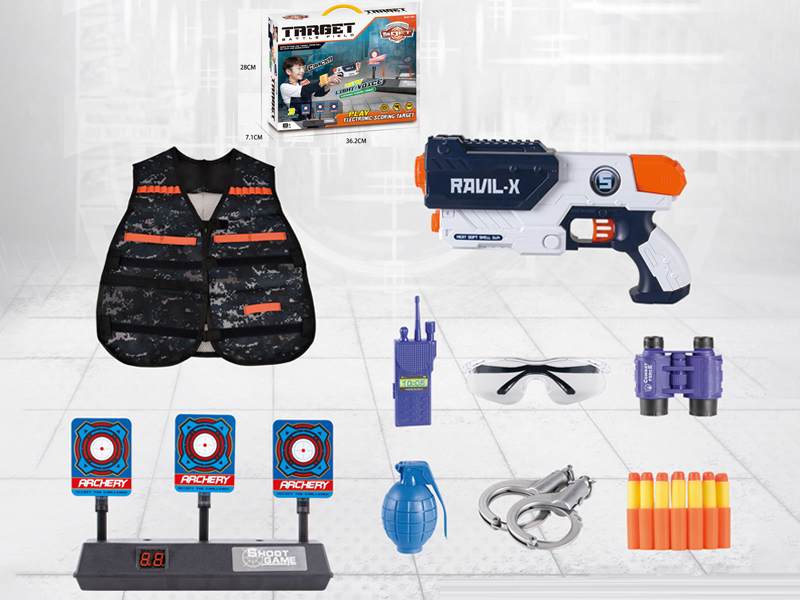 Electric Scoring Target+Soft Bullet Gun