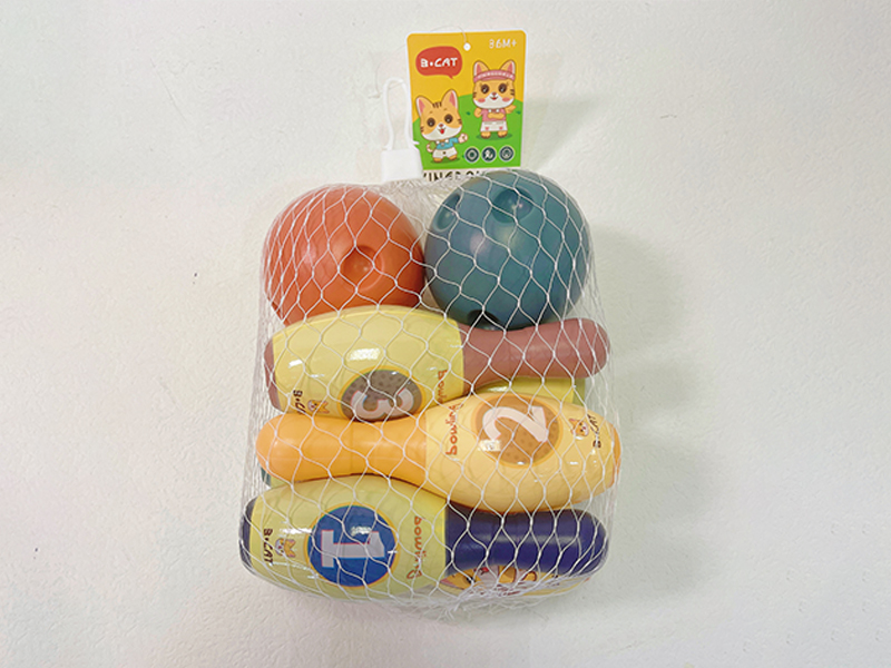 Bowling Toy Set (6 Bowling Balls+2 Round Balls)