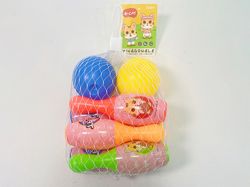 Bowling Toy Set (6 Bowling Balls+2 Round Balls)
