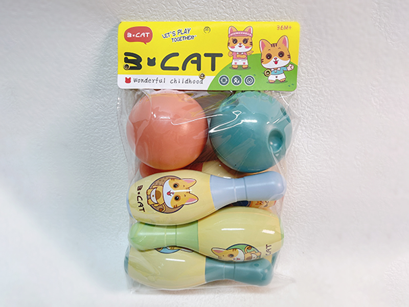 Bowling Toy Set (6 Bowling Balls+2 Round Balls)