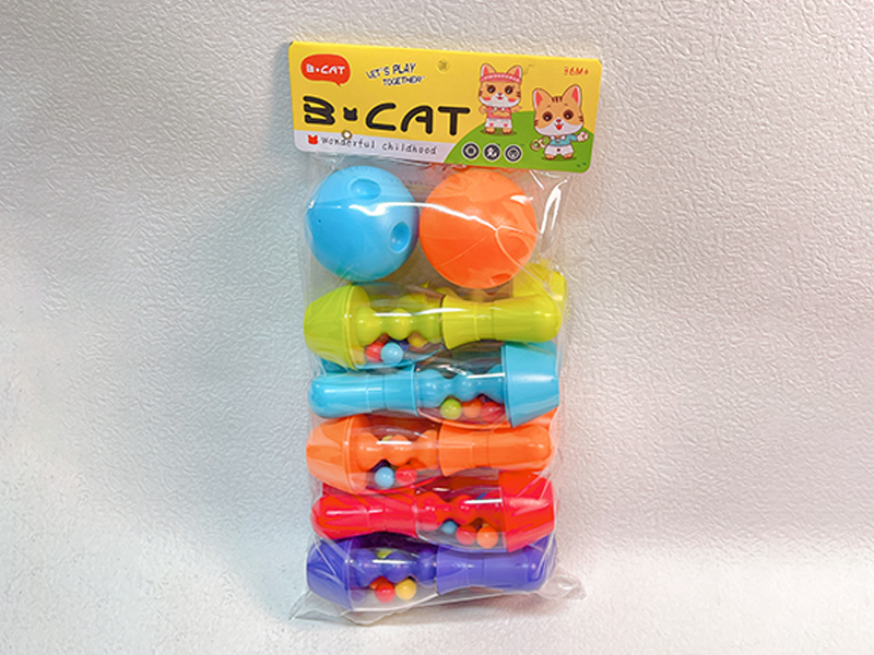 Rainbow Ball Bowling (10 Bowling Balls+2 Round Balls)