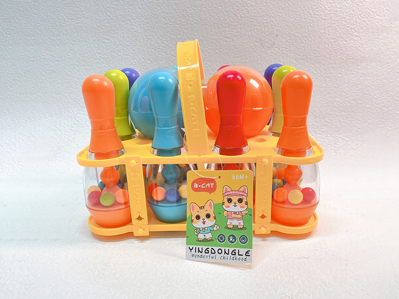 Rainbow Ball Bowling Set