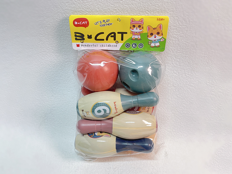 Bowling Toy Set (6 Bowling Balls+2 Round Balls)
