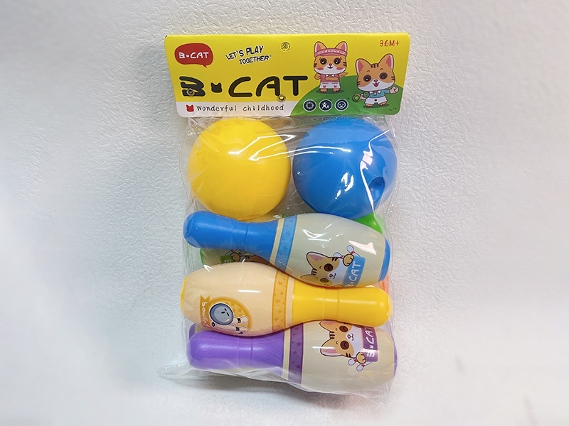 Bowling Toy Set (6 Bowling Balls+2 Round Balls)