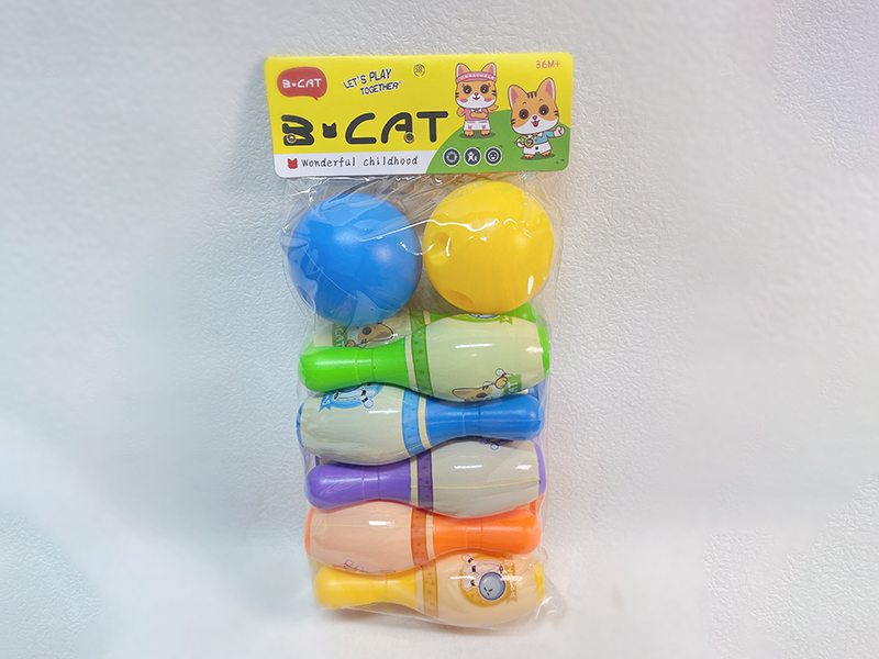 Bowling Toy Set (10 Bowling Balls+2 Round Balls)