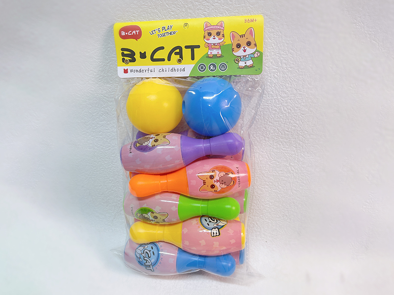 Bowling Toy Set (10 Bowling Balls+2 Round Balls)
