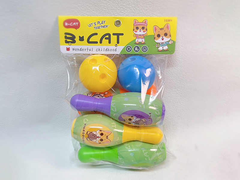 Large Bowling Set (6 Bowling Balls+2 Round Balls)