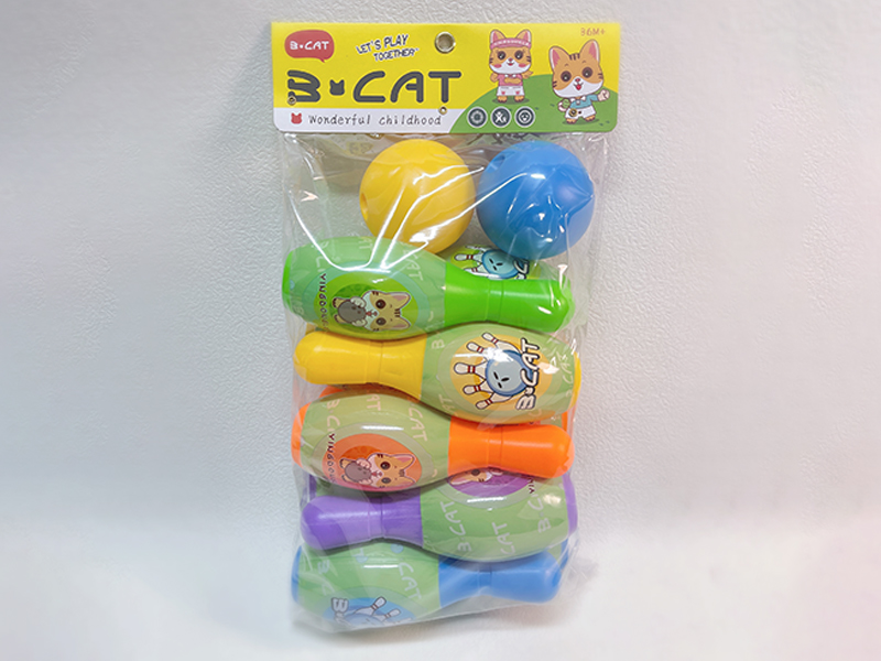Large Bowling Set (10 Bowling Balls+2 Round Balls)