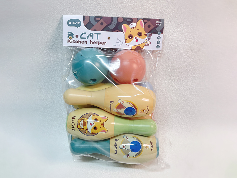 Large Bowling Set (6 Bowling Balls+2 Round Balls)