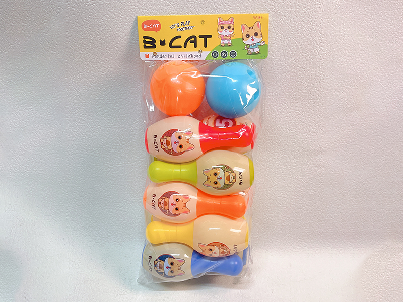 Bowling Toy Set (10 Bowling Balls+2 Round Balls)