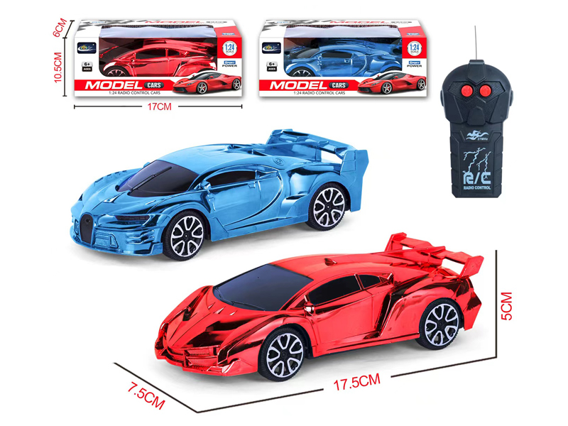 1:24 2Ch R/C Electroplated Sports Car