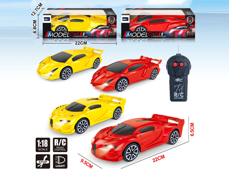 1:18 2Ch R/C Sports Car With Forward Lights