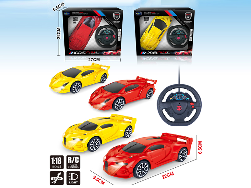 1:18 2Ch R/C Sports Car With Forward Lights