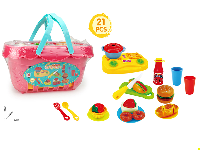 Cutting Food Set Tableware Basket 21pcs