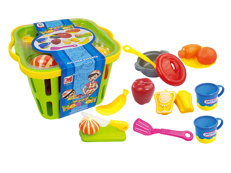 Cutting Fruits And Vegetable Set Tableware Basket 15pcs