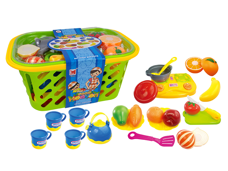 Cutting Fruits And Vegetable Set Tableware Basket 22pcs