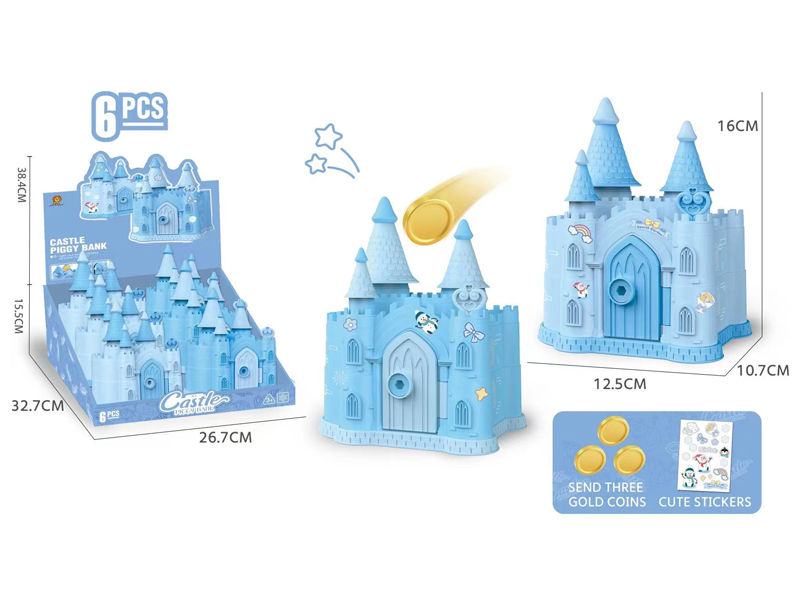 6PCS Ice And Snow Castle Money Bank