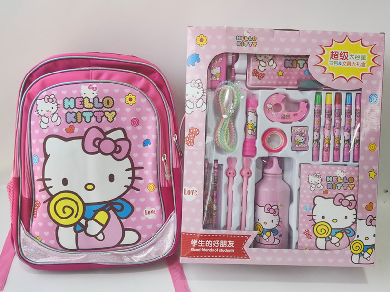 Hello Kitty School Bag Stationery Set