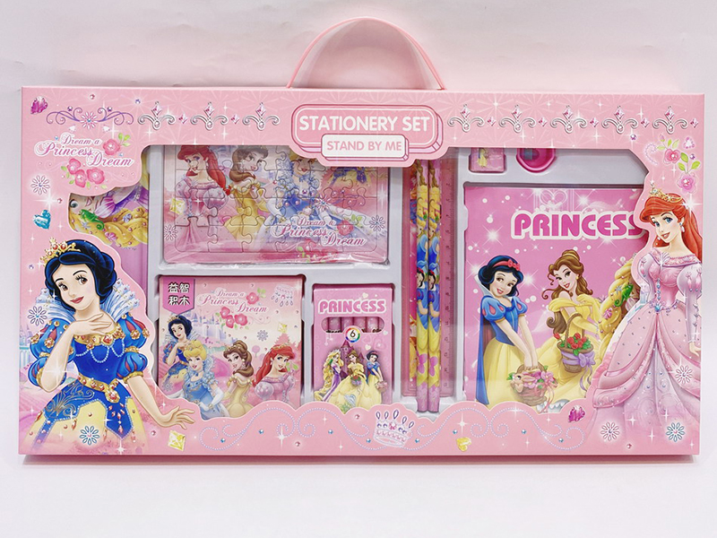 Building Blocks + Jigsaw Puzzle Stationery Set - Disney Princess