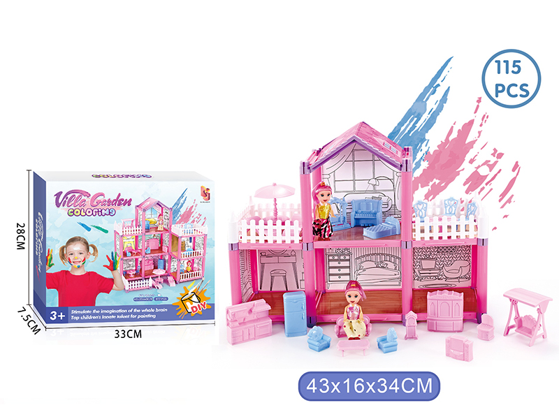 DIY Coloring Villa 115pcs