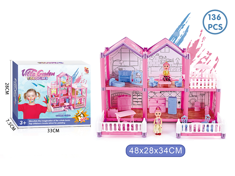 DIY Coloring Villa 136pcs
