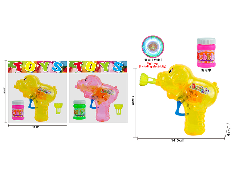 Manual Inertial Transparent Puppy Bubble Gun With Light