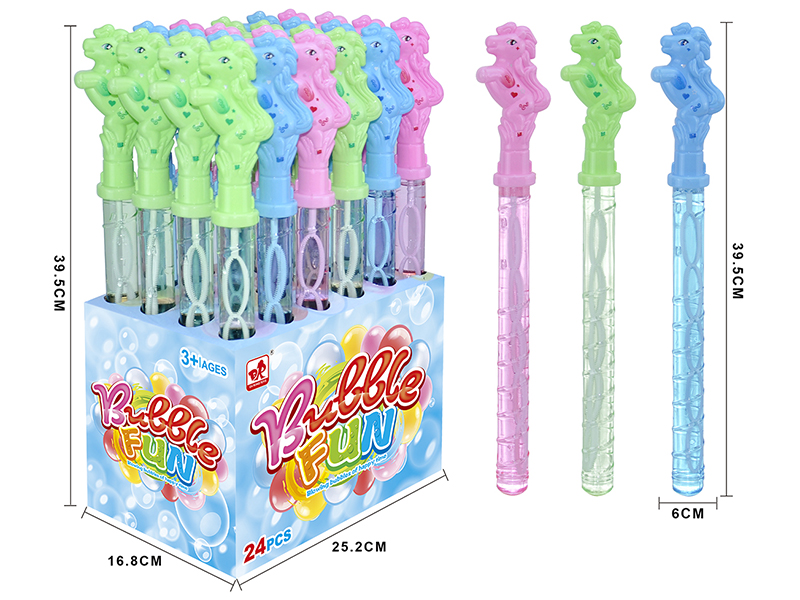 Cartoon Horse Bubble Sticks 24pcs