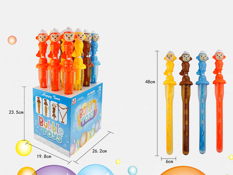 Monkey Bubble Sticks 12pcs