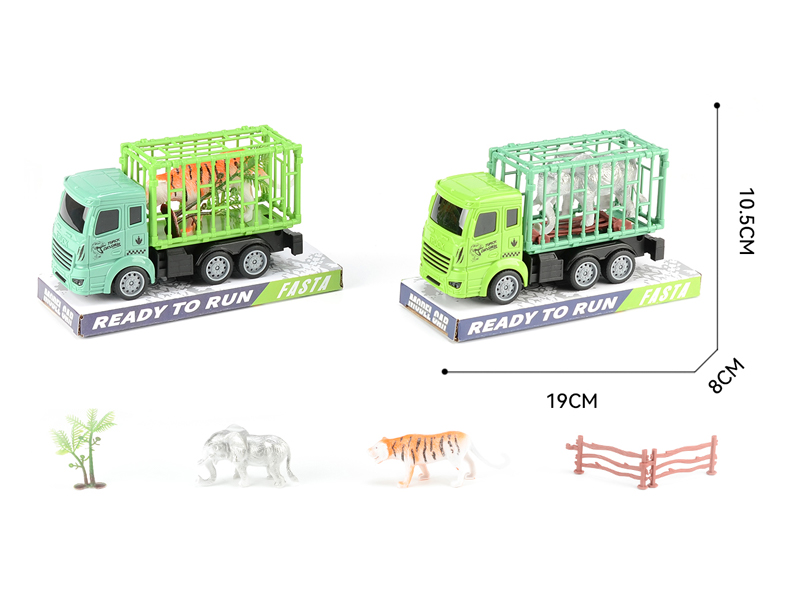 Friction Animal Car+Fence+Tree