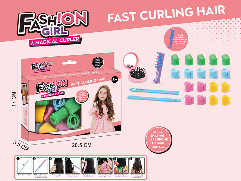 Hair Curler + DIY Folding Comb + Hair Dye Comb