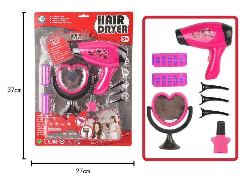 8PCS DIY Simulated Hair Styling Tool Electric Hair Dryer Set