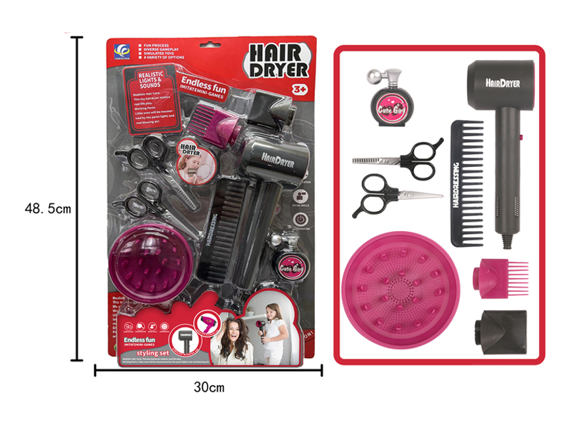 8PCS DIY Simulated Hair Styling Tool Electric Hair Dryer Set