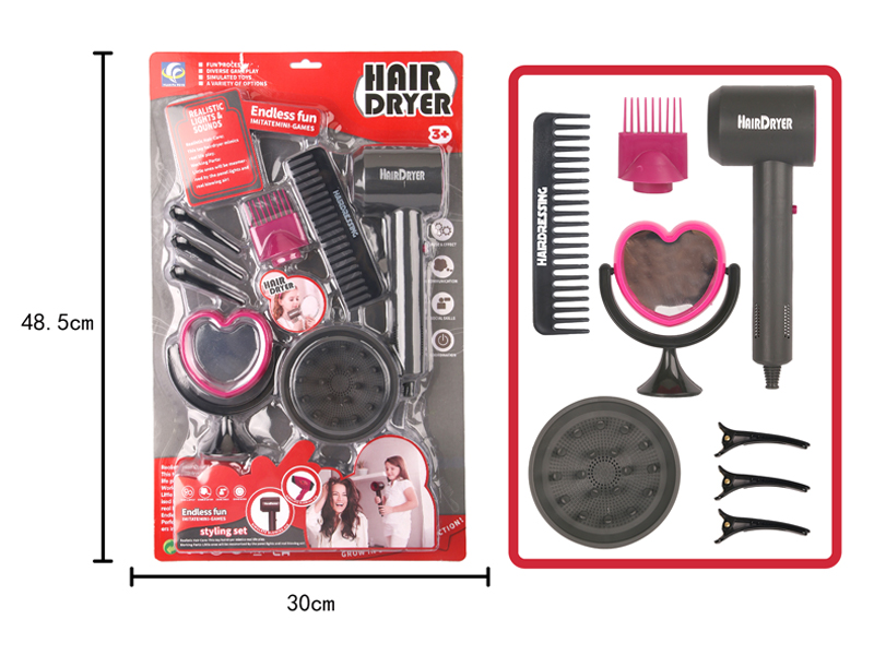 8PCS DIY Simulated Hair Styling Tool Electric Hair Dryer Set