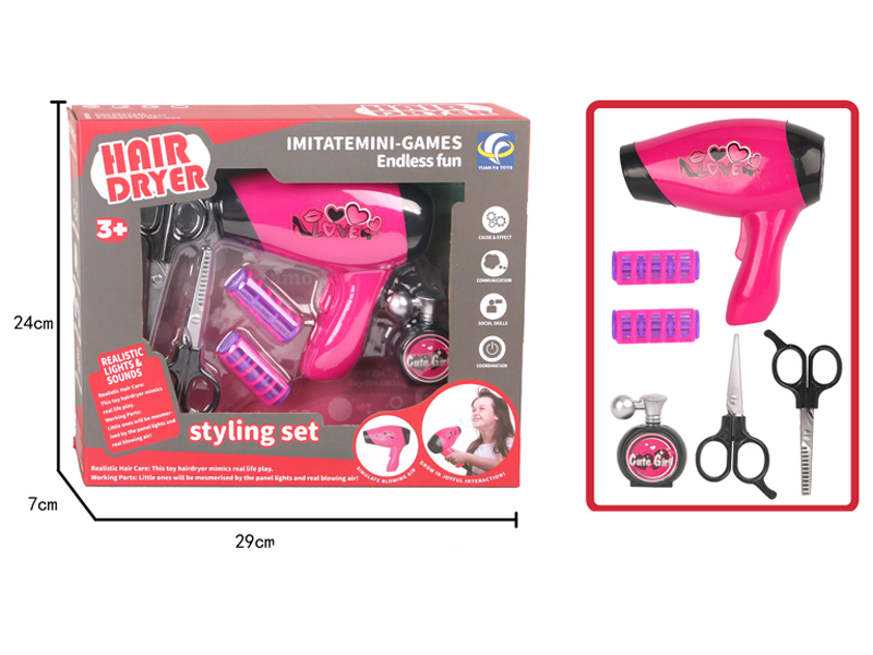 6PCS DIY Simulated Hair Styling Tool Electric Hair Dryer Set