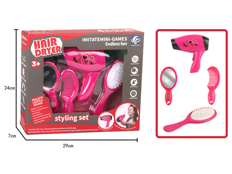 4PCS DIY Simulated Hair Styling Tool Electric Hair Dryer Set