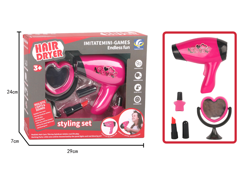 4PCS DIY Simulated Hair Styling Tool Electric Hair Dryer Set