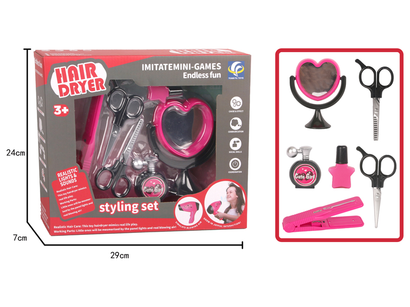 6PCS DIY Simulation Salon Hair Styling Tool Set