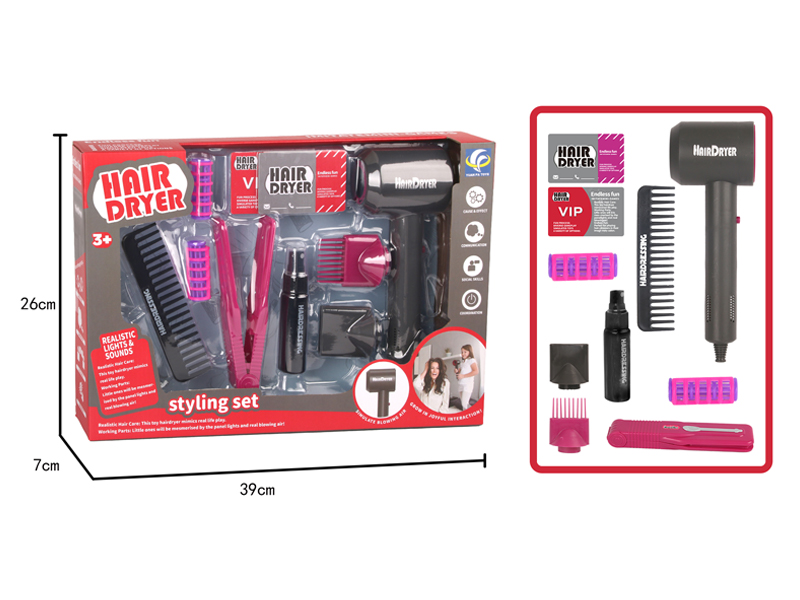 10PCS DIY Simulated Hair Styling Tool Electric Hair Dryer Set