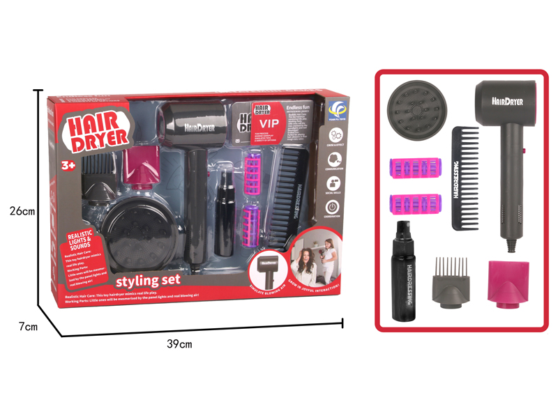 10PCS DIY Simulated Hair Styling Tool Electric Hair Dryer Set