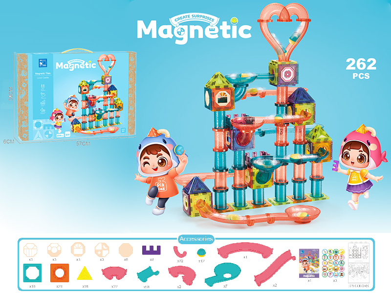 Love Castle Magnetic Tiles Building Blocks (262PCS)
