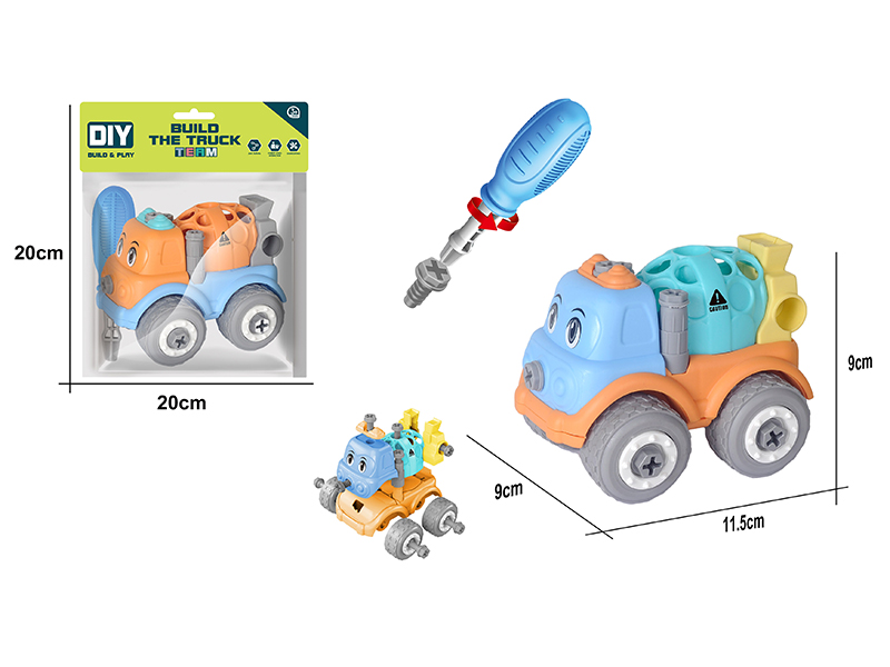 DIY Assembly Mini Cartoon Car