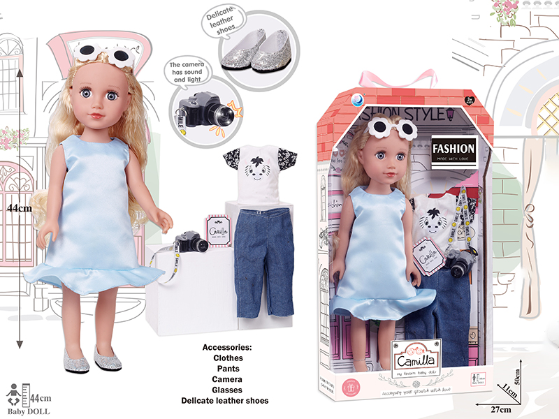 18 Inch Full Body Vinyl Fashion Girl Doll With Accessories